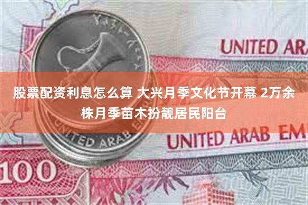 股票配资利息怎么算 大兴月季文化节开幕 2万余株月季苗木扮靓居民阳台